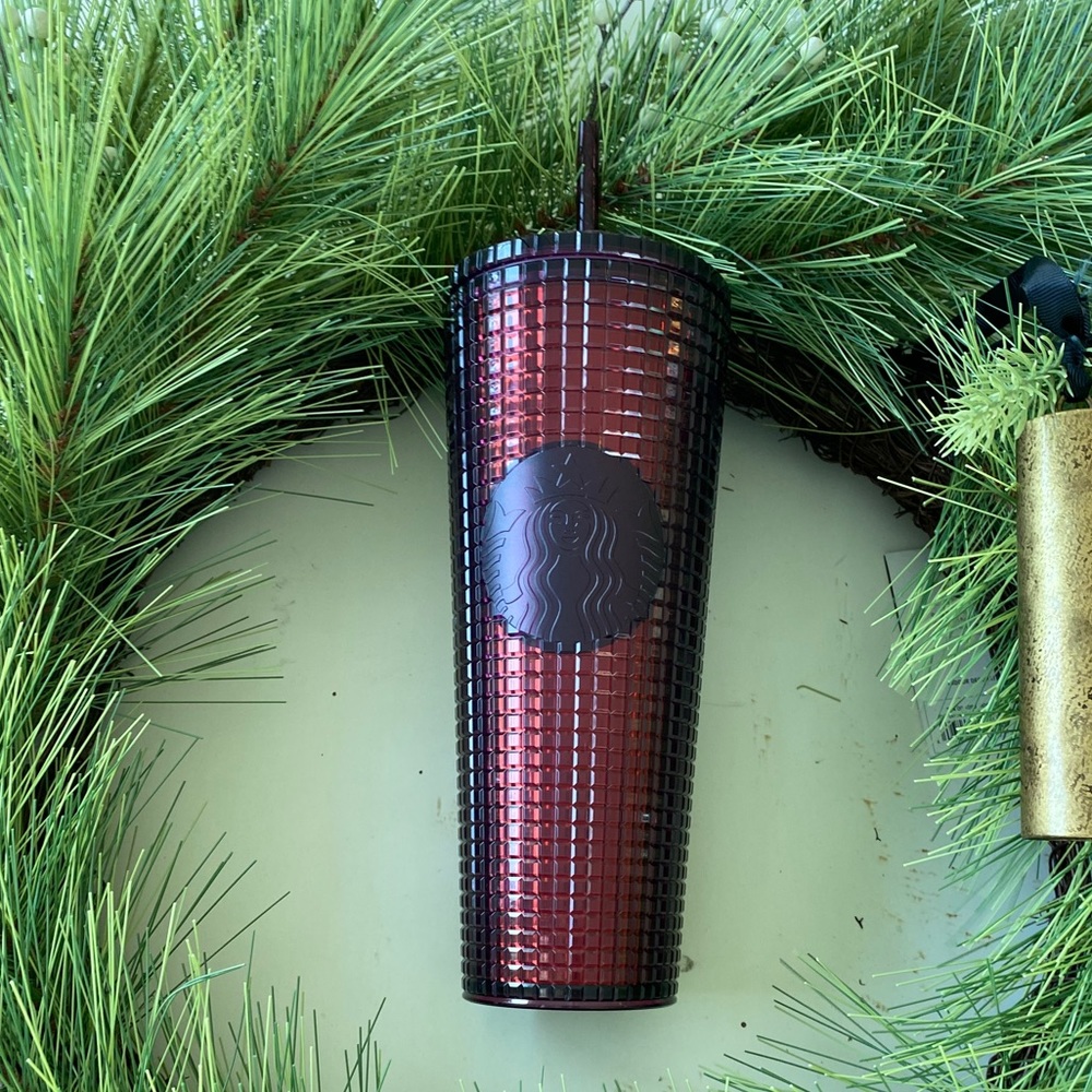 Starbucks 2020 holiday plum/burgundy disco tumbler